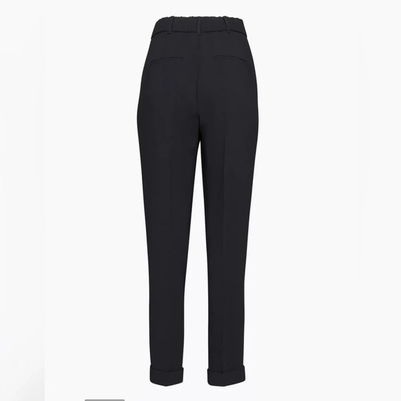 NWT Aritzia Wilfred Dashwood Pant - Black Crepette High-waisted pleated trousers - Picture 8 of 16